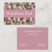 ピンクジャムンフルーツパターン 名刺 (正面/裏面)