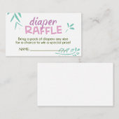 ピンクジャングルおむつラッフルチケット エンクロージャーカード (正面/裏面)