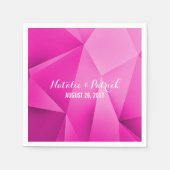 ピンクジュエリートーン結婚ズ紙ナプキンス スタンダードカクテルナプキン (正面)