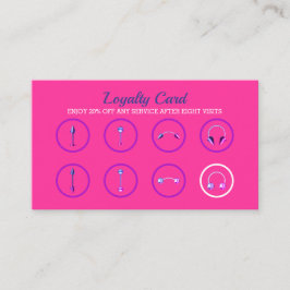 ピンクジュエリーネオンスタイリッシュ体ピアシング ロイヤリティカード