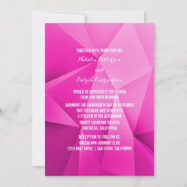 ピンクジュエルトーン結婚式招待状 招待状