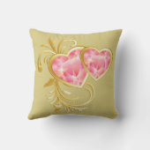 ピンクジュエルハートアメリカンMoJo枕 クッション (裏面)