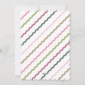 ピンクジョイレトロおもしろいヴィンテージウォーターカラーサンタクロース シーズンカード (裏面)