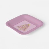 ピンクジョユックスノエル紙プレート ペーパープレート (傾斜あり)