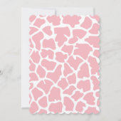 ピンクジラフェジャングルテーマベビー 案内状 (裏面)