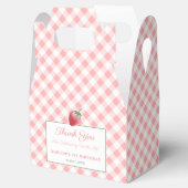 ピンクジンガかわいらしムストロベリーピクニック誕生日 フェイバーボックス (オープン)