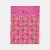 ピンクジンガパーソナライズされたーパンの雪片の名前 フリースブランケット (正面)