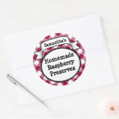 ピンクジンガムいちごゼリーのジャムジャー/リッドラベル ラウンドシール (封筒)