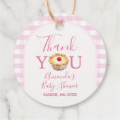 ピンクジンガムかわいこちゃんパイサンキューメッセージカード フェイバータグ (裏面)