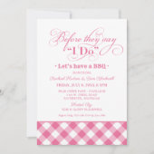 ピンクジンガムのリハーサル前のBBQ 招待状 (正面)