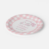 ピンクジンガムゴルフガール1st誕生日 ペーパープレート (アングル)