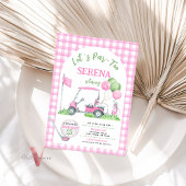 ピンクジンガムゴルフ誕生日パルティー招待状 招待状