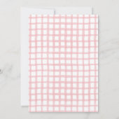 ピンクジンガムジンジャーブレッド誕生日招待状 招待状 (裏面)