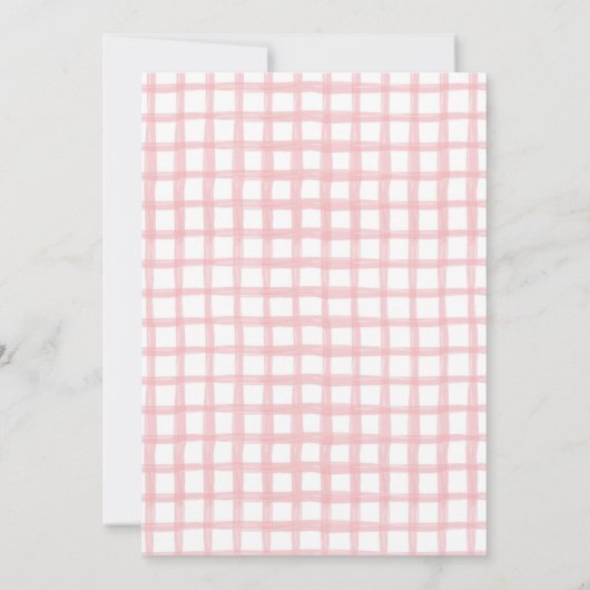 ピンクジンガムジンジャーブレッド誕生日招待状 招待状 (裏面)