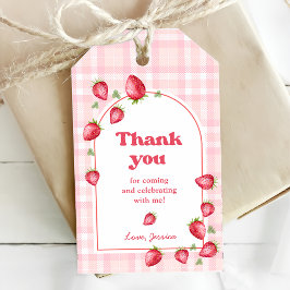 ピンクジンガムストロベリー誕生日 ギフトタグ