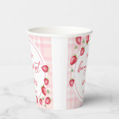 ピンクジンガムストロベリー誕生日 紙コップ (右)