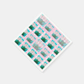 ピンクジンガムチューリップカクテルナプキン スタンダードカクテルナプキン (角)