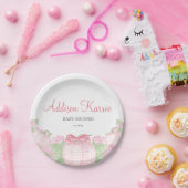 ピンクジンガムパンプキンベビーシャワープレート ペーパープレート (パーティー)