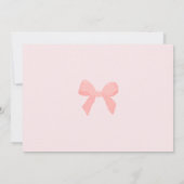 ピンクジンガムピンクボウ誕生日写真 招待状 (裏面)