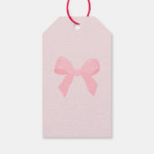 ピンクジンガムピンクボウ誕生日 ギフトタグ (裏面)