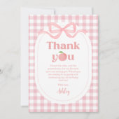 ピンクジンガムピーチファースト誕生日 サンキューカード (正面)