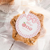 ピンクジンガムピーチファースト誕生日 ラウンドシール