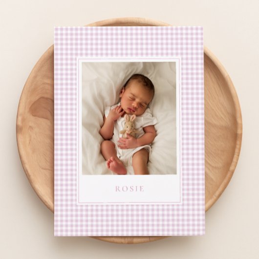 ピンクジンガムベビー発表カード 案内状