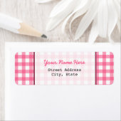 ピンクジンガム差出人住所ラベル ラベル (インサイチュ)