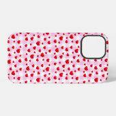 ピンクジンガム赤いハート iPhoneケース (裏面横)