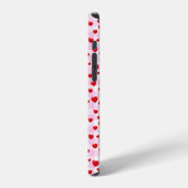 ピンクジンガム赤いハート iPhoneケース (左側面)
