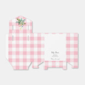 ピンクジンガム赤ちゃんシャワーありがとうお気に入りボックス フェイバーボックス (折り畳みなし)