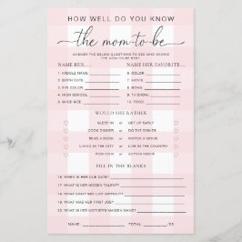 ピンクジンガム赤ちゃんシャワーがゲームをするママを知っている