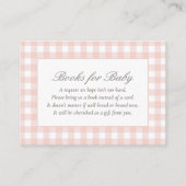 ピンクジンガム赤ちゃんシャワーベビー エンクロージャーカード (正面)