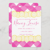 ピンクジンガム&レモン招待状 招待状 (正面/裏面)