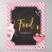 ピンクジンガムBBQベビーシャワー食品 ポスター (正面)
