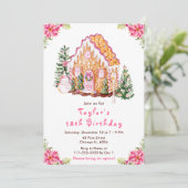 ピンクジンガーブレッドハウスバースデーパーティー 招待状 (スタンド正面)