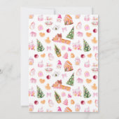 ピンクジンガーブレッドハウスバースデーパーティー 招待状 (裏面)