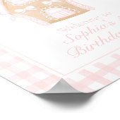 ピンクジンガーブレッドハウスパーティーポスターサインカスタマイズ ポスター (角)