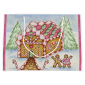 ピンクジンガーブレッドハウス抱き枕 ラージペーパーバッグ (正面)