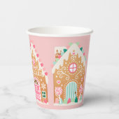 ピンクジンガーブレッドハウス紙カップ 紙コップ (裏面)