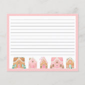 ピンクジンガーブレッドハウス |休日レシピカード (裏面)