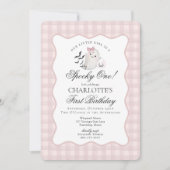 ピンクジンガ名門私立校風のム幽霊不気味1歳 招待状 (正面)