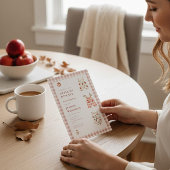 ピンクジンジャムアップルベビーシャワー 招待状