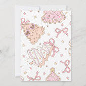 ピンクジンジャーパン冬のオーネダーランド1歳の誕生日 招待状 (裏面)