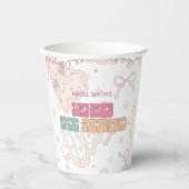 ピンクジンジャーパン冬のオーネダーランド1歳の誕生日 紙コップ (正面)
