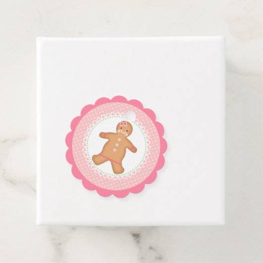 ピンクジンジャーブレッドクッキーメッセージカード フェイバータグ (インサイチュ)