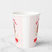 ピンクジンジャーブレッドハウスクリスマス誕生日 紙コップ (右)