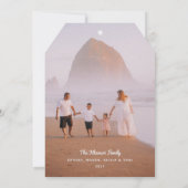 ピンクジンジャーブレッドハウスフォトクリスマスカード 招待状 (裏面)