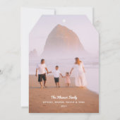 ピンクジンジャーブレッドハウスフォトクリスマスカード 招待状 (裏面)