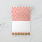 ピンクジンジャーブレッドハウスベビーシャワーありがとう サンキューカード (内部)